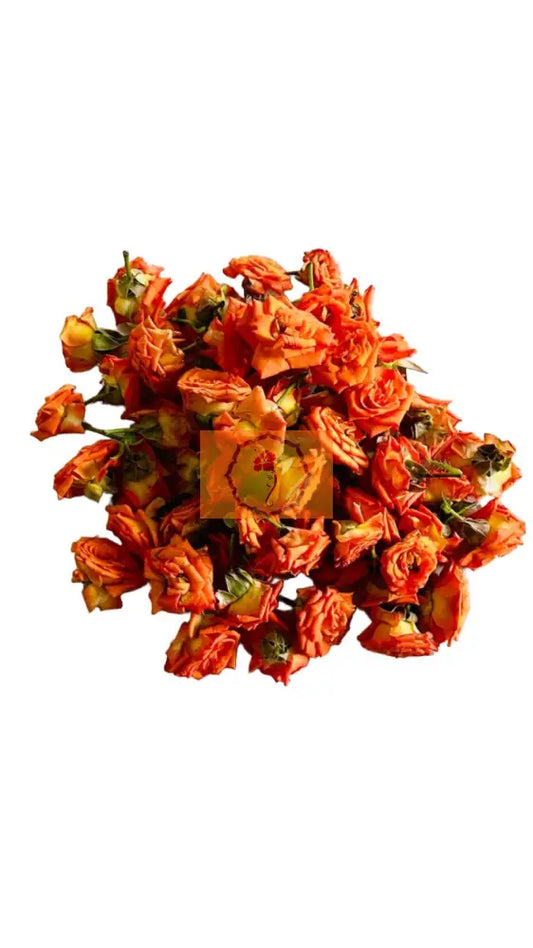 Button Rose Orange Loose Flowers Garland